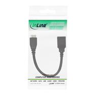 Câble adaptateur InLine Micro USB 3.0 OTG Micro B mâle vers USB Type A femelle 0,15 m