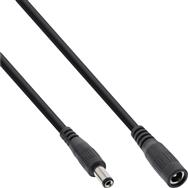 Rallonge CC InLine - Fiche CC mâle/femelle 5,5 x 2,1 mm - noir - 3 m