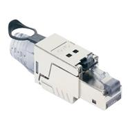 Fiche modulaire RJ45 blindée Intellinet Cat6a 10G sans outil avec anneau de déverrouillage