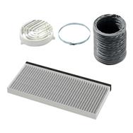 Bosch DWZ1IT1I4 - Cooker hood recycling kit - Grey - White - Bosch - 4 pc(s)