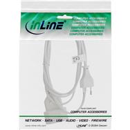 Rallonge d'alimentation InLine Euro Type C mâle/femelle - blanc - 3 m