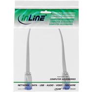 Câble patch plat InLine - U/FTP - Cat.6A - TPE sans halogène - blanc - 0,25 m