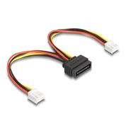 Adaptateur secteur Delock - Alimentation SATA (M) vers connecteur mini-alimentation 4 broches (F)