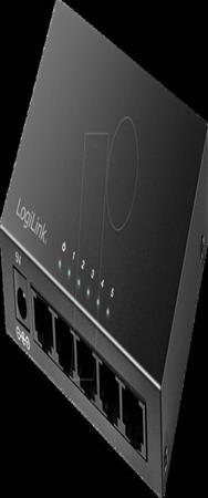 Commutateur Ethernet Gigabit 5 ports LogiLink Noir