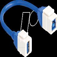 Câble USB Delock - USB Type A (F) Keystone vers USB Type B (F) Keystone