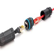 DIGITUS CAT 6A outdoor connection, protection class IP68, RJ45 to RJ45 connection