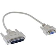 Câble série InLine - DB9F vers DB25M - fiches moulées - beige - 0,33 m