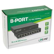 Commutateur réseau en ligne 8 ports 1 Gbit/s en métal sans ventilateur