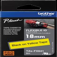 Brother TZe-FX641 - Noir sur jaune