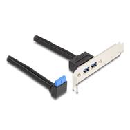 Câble USB Delock - connecteur USB 19 broches (M) coudé vers USB (F)