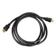 Câble HDMI haute vitesse en ligne avec Ethernet - M/M - noir - contacts dorés - 2 m