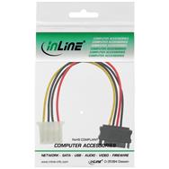 Câble adaptateur d'alimentation SATA InLine 15 broches femelle vers 4 broches mâle 0,30 m