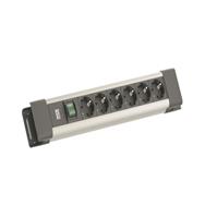 Bachmann CONNECTUS 6xCEE7/3 1xSchalter 2.0m CEE7/7 Grau