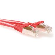 ACT Red 2 meter LSZH SFTP CAT6A patch cable snagless with RJ45 connectors - 2 m - Cat6 - S/FTP (S-STP) - RJ-45 - RJ-45 - Red