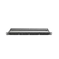 Lanberg PPU6-0024-B - RJ-45 - Cat6 - Black - Metal - Rack mounting - 0.5U