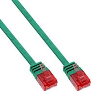 Câble patch plat ultra-fin InLine U/UTP Cat.6 Gigabit prêt vert 1,5 m