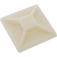 Supports de serre-câbles InLine adhésifs 25x25mm nature 10 pièces.