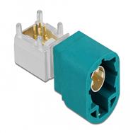 Delock 90357, HSD Z, mâle, 90°, or, bleu, laiton