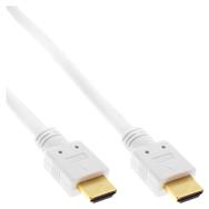 Câble HDMI haute vitesse en ligne avec Ethernet - M/M - blanc - contacts dorés - 7,5 m