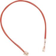 Hager Patch-Leitung m.2xRJ12ZZ12LMN100: 1m Cable, Red, for LMN-Modul