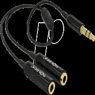 Répartiteur audio Delock - mini-jack stéréo 3,5 mm mâle vers mini-jack stéréo 3,5 mm femelle