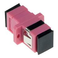 ACT Fiber optic SC-SC simplex adapter multimode OM4 - SC/SC - Pink - Multi-mode - Zirconia ceramic - 1 pc(s)