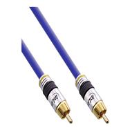Câble audio et vidéo numérique RCA InLine Premium RCA mâle / mâle plaqué or 15 m