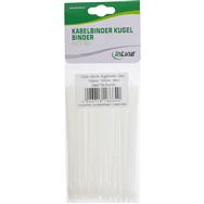 Colliers de serrage à boule en ligne blancs 100 mm, 100 pièces