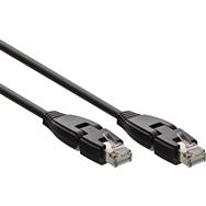 Câble patch 180° InLine S/FTP PiMF Cat.6A 500 MHz sans halogène Cuivre noir 1 m