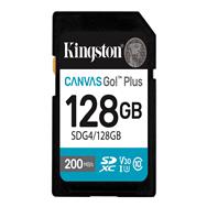 Kingston 128GB SDXC Canvas Go Plus Gen4 200MB/s C10 UHS-I U3 V30, 128 GB, SDXC,...