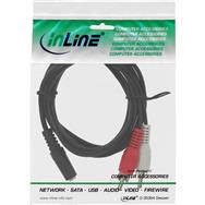 Câble audio en ligne 2x RCA mâle / 3,5 mm stéréo femelle 0,2 m