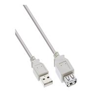 Câble d'extension USB 2.0 InLine Type A mâle/femelle - beige - 1 m