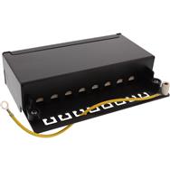 Panneau de brassage en ligne Cat.6A, montage table/mur, 8 ports, noir RAL9005