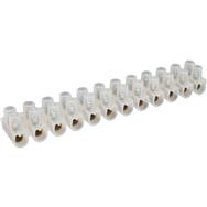 Bornier en ligne 16 mm² 12 ports transparent 10 pièces.