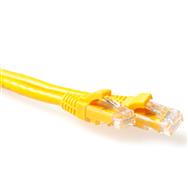 ACT Yellow 0.5 meter U/UTP CAT6 patch cable snagless with RJ45 connectors - 0.5 m - Cat6 - U/UTP (UTP) - RJ-45 - RJ-45 - Yellow