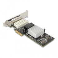 Carte PCI Express x4 Delock vers 4 ports RJ45 Gigabit LAN i350 Bypass - RJ-45 - PCIe - Femelle - Profil bas - PCIe 2.1 - Argent
