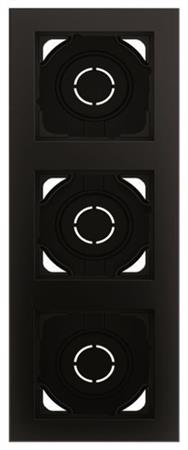 Boîtier apparent GIRA, cadre en 3 parties, noir m 106309