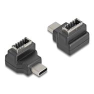 Adaptateur Delock USB 10 Gbit/s Type-C mâle vers Type-E Key A femelle noir - Adaptateur