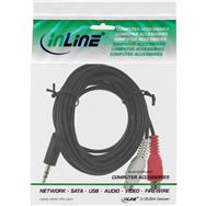 Câble audio en ligne 2x RCA femelle / 3,5 mm stéréo mâle 0,2 m