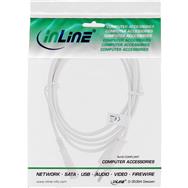 Câble d'alimentation InLine - Euro mâle / Euro8 mâle - blanc - 0,3 m