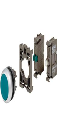 Bouton-poussoir lumineux vert EATON 110930 M22-DL-G-K10LED-BVP complet
