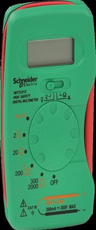 Multimètre numérique compact Schneider Electric avec écran LCD, catégorie 3 300 V