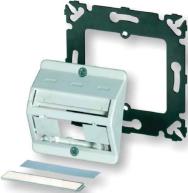 Data outlet pure white DIN 3-way without cover frame