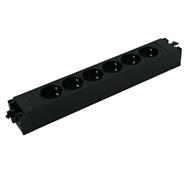 Multiprise Bachmann STEP BASE 6 prises type F noire