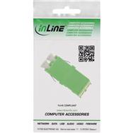 Coupleur fibre optique InLine - duplex LC/LC - monomode - vert - avec obturateur