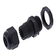 Presse-étoupe en ligne nylon IP68 3,5 - 6 mm noir 10 pièces.
