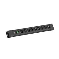 Bachmann CONNECTUS 9xCEE7/3 1xSchalter 2.0m CEE7/7 Schwarz