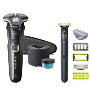 Philips SHAVER Series 5000 S5898/79 Wet and Dry electric shaver - Rotation shaver - Chrome - SteelPrecision blades - SH71 - 2 year(s) - Battery
