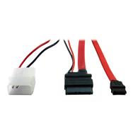 Câble SATA Inter-Tech - Slimline SATA vers SATA, alimentation interne 2 broches