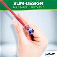Câble patch InLine Slim Cat.6A 30 m Noir